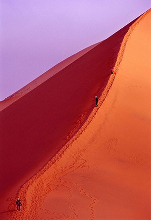 Photo:  Climbers on Big Red in Namibia 